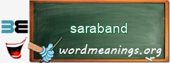 WordMeaning blackboard for saraband